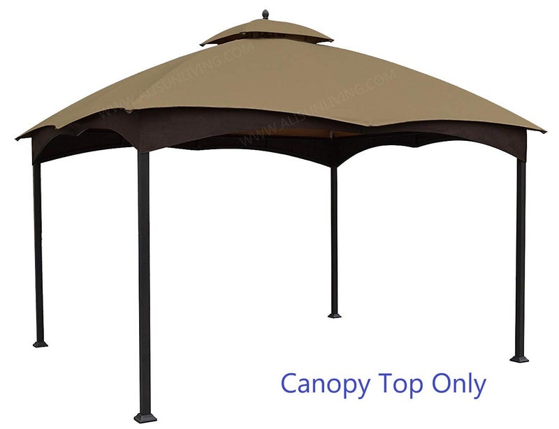 ALISUN Replacement Canopy Top for Lowe's 10' x 12' Gazebo #TPGAZ17-002C (Golden Brown Canopy Top Only) - Image 2